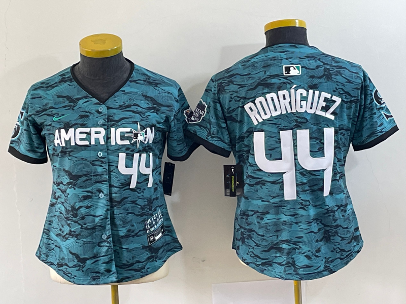 Women's Seattle Mariners #44 Julio Rodriguez Teal 2023 All-star Stitched Baseball Jersey(Run Small)